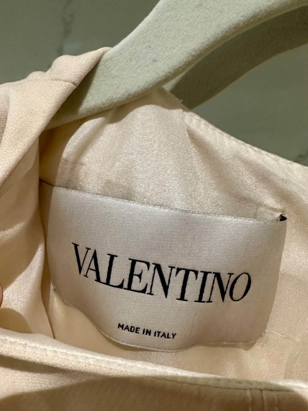 Valentino Cream/Off White Wool and Silk A line Midi Dress - Picture 4 of 7